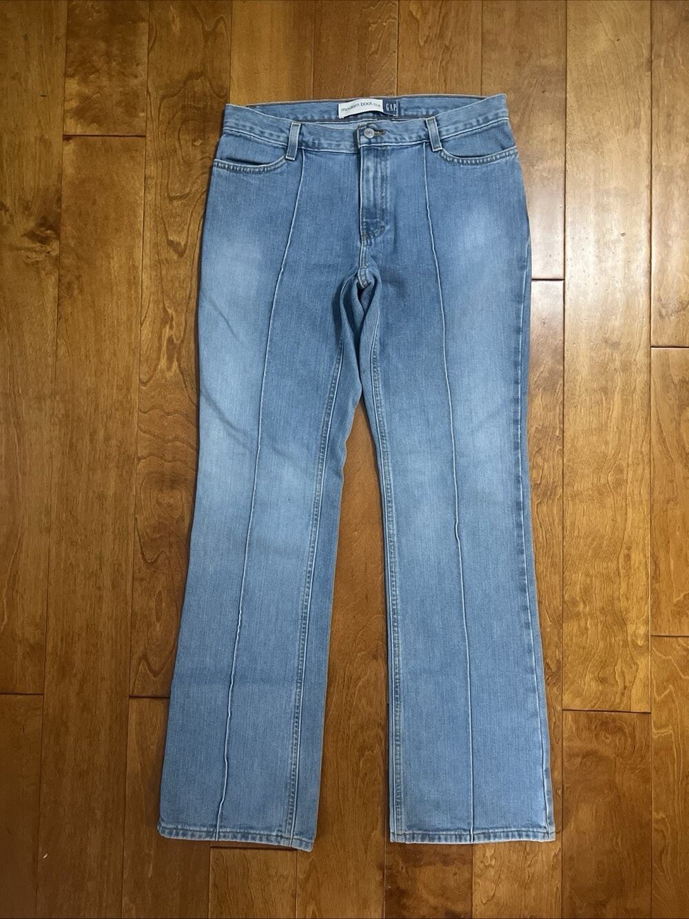 Y2K GAP Modern Boot Cut Jeans Women’s Size 6 Regular Light Wash 2008 100% Cotton
